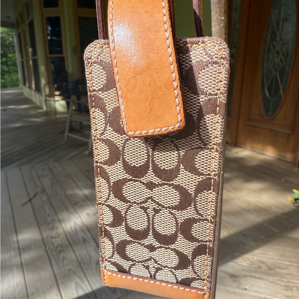 Coach Brown And Tan Patterned Accessory Case - image 6